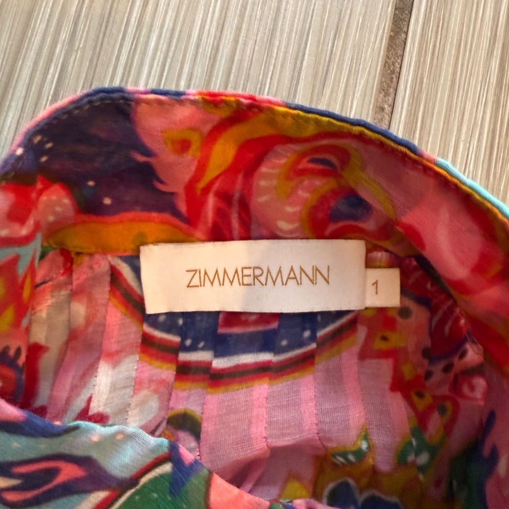 ZIMMERMANN Lovestruck Mini Dress in Mixed Paisley Size 1 - Picture 6 of 9